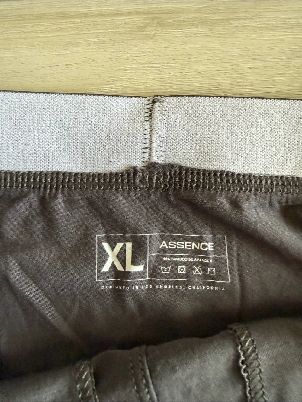 Assence Dual Pouch Boxer Brief Grey XL NWOT